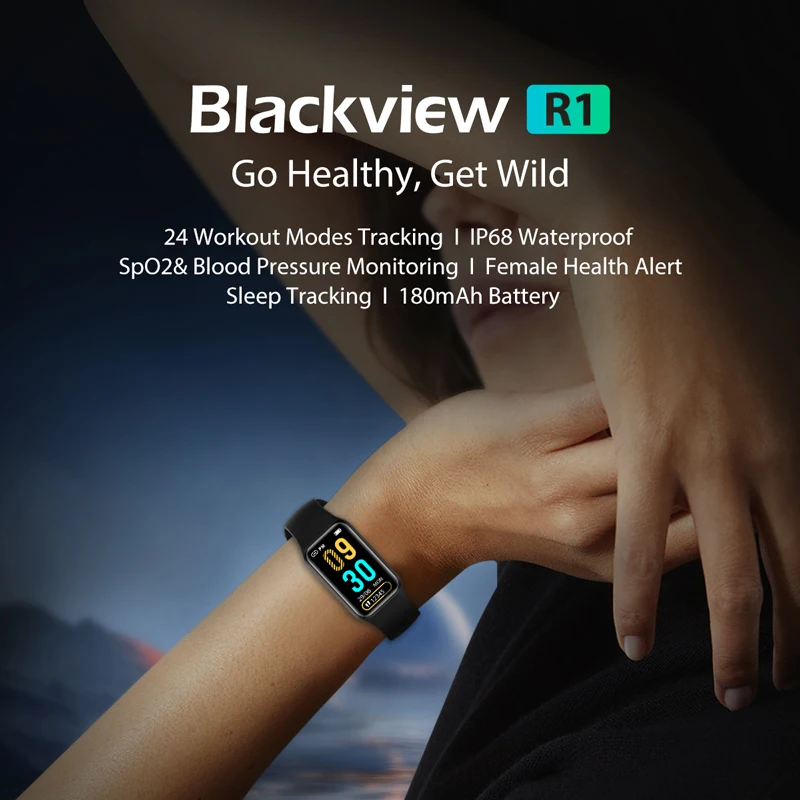 Blackview R1 Su Geçirmez Smartwatch Erkekler Kadınlar Spor İzci Kalp Hızı Kan Basıncı Monitörü akıllı saat Android IOS İçin
