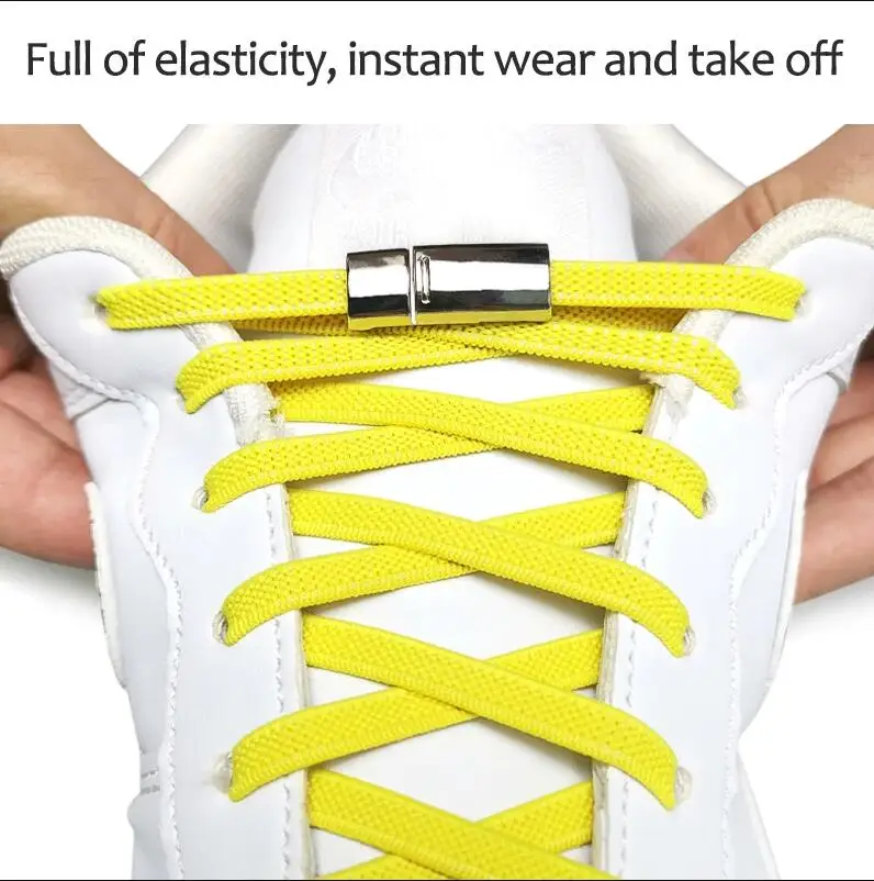 Tembel Ayakkabı Bağı Kilidi Yeni Yükseltme Manyetik Tokaları Ayakabı Elastik Hiçbir Kravat Ayakkabı Bağı Sneakers Danteller Ayakkabı Tüm Çocuklar Yetişkinler İçin