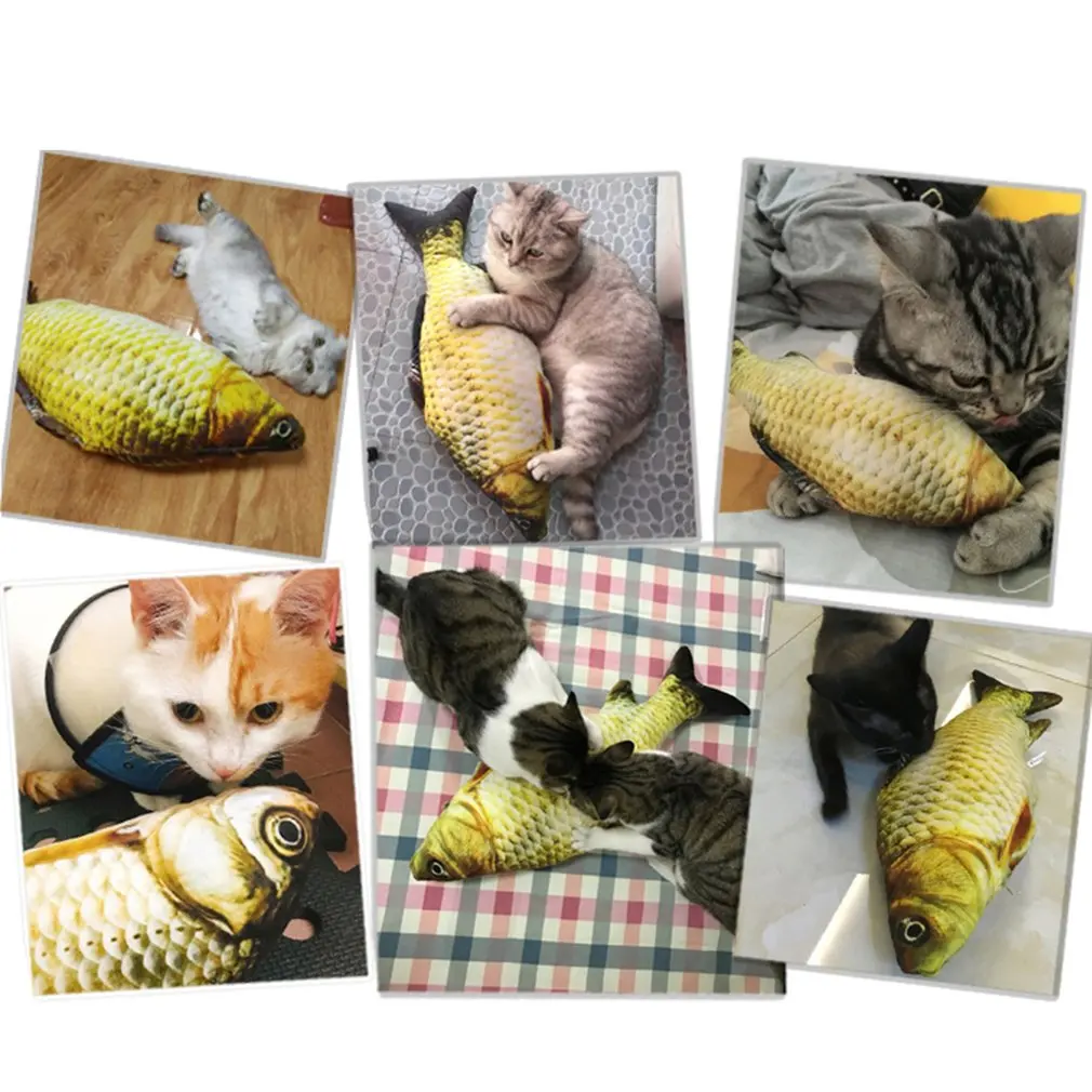 20cm Catnip Catmint Kedi Favor Simülasyon Balık Kedi Oyuncak Balık Şekli tırmalama sütunu Kısa Peluş ev hayvanı ürünü Malzemeleri