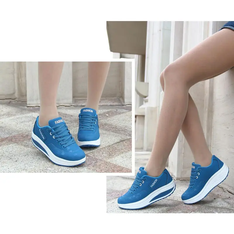 Büyük Boy Yüksek tabanlı Kadın Tenis Ayakkabıları Spor Kadın koşu ayakkabıları Kadın Platformu spor ayakkabılar Yükseklik Sneakers Kadınlar Kahverengi D-630