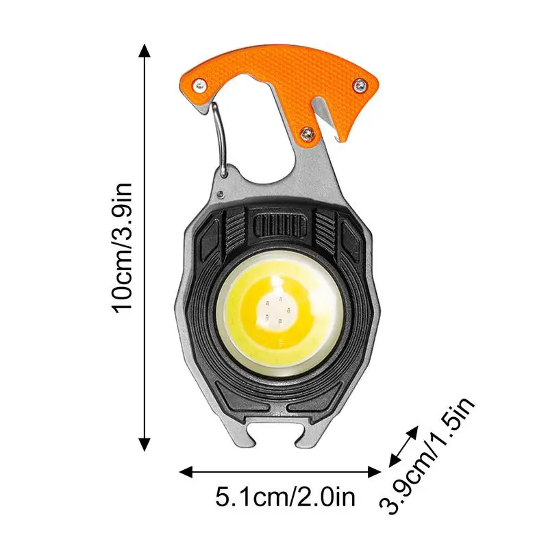 LED ışıklı anahtarlık El Feneri Yüksek Lümen 500 Lümen Su Geçirmez Taşınabilir projektör Araba Tamir İçin Kamp Balıkçılık
