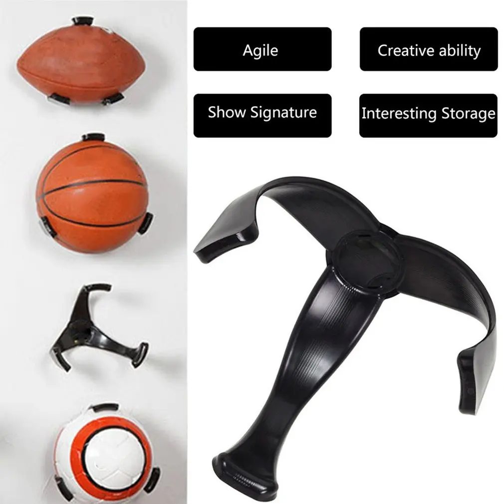 2020 Yeni Plastik Top Pençe Duvara Monte Basketbol Tutucu Futbol Depolama Rafı Topu Ekran Braketi Space Saver Ev Dekor İçin