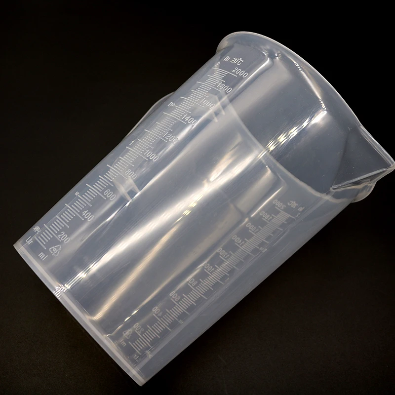 100/250/500/1000/2000ML Tıbbi Gıda laboratuvar Kabı Şeffaf Mutfak Plastik ölçüm kabı Ölçekli Kapasiteli Konteyner 1 ADET
