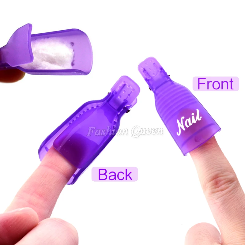 10 Adet / takım Giyilebilir Akrilik Nail Art Kapalı Islatın Kap Klip UV Jel Cila Sökücü Wrap Araçları DIY Güzellik Tırnak Bakımı Yağ Çözücü Temizleyici