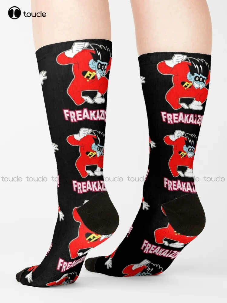 Freakazoid Çorap Cadılar Bayramı Çorap Erkekler Sokak Kaykay Çorap 360° Dijital Baskı Tasarım Sevimli Çorap Yaratıcı komik çoraplar
