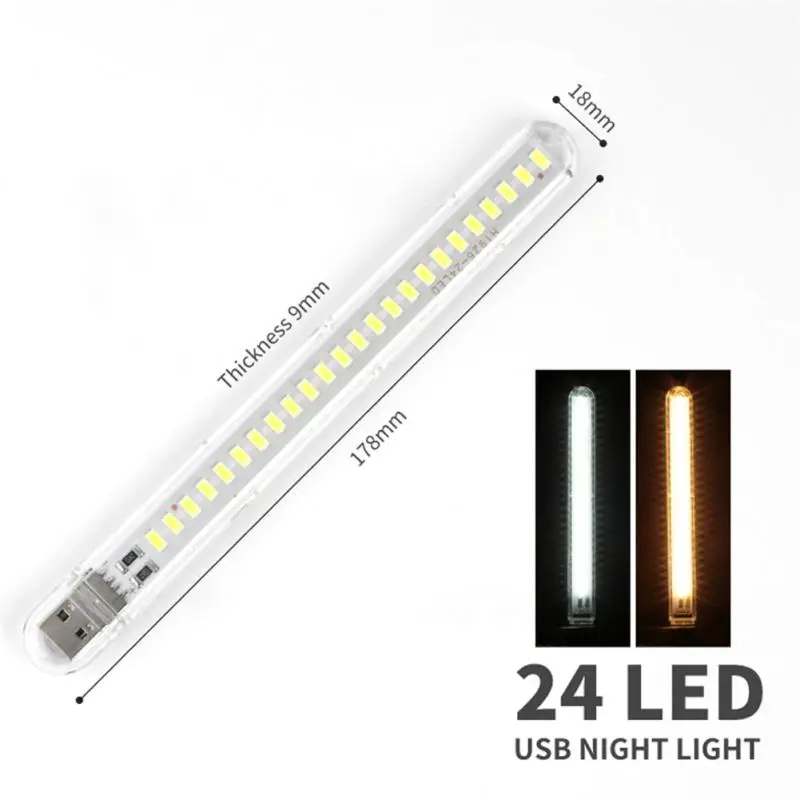 XİAOMİ USB LED lamba Mini taşınabilir DC5V 24LED Ultra parlak Mini Gece Lambası küçük lamba bilgisayar mobil güç ışığı