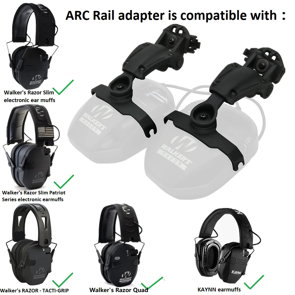 Taktik Kulaklık Braketi Wendy Kask ARC Ray Adaptörü walker'ın Jilet İnce Elektronik İşitme Koruma Çekim Kulaklık