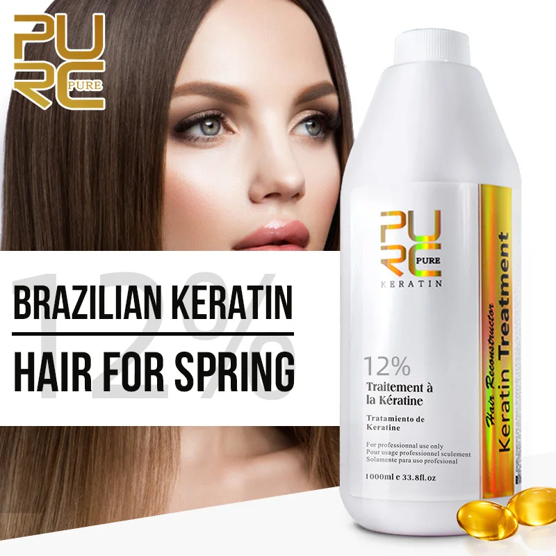 PURC 12 % Brezilyalı Keratin tedavisi Doğrultma Saç Keratin Derin Kıvırcık Saç Tedavisi İçin Toptan Saç Salon Ürünleri SAF