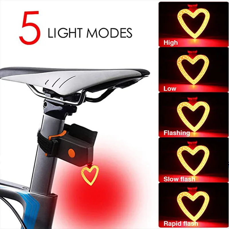 Bisiklet Arka Lambası Yaratıcı Çoklu Aydınlatma Modları USB Şarj Led Bisiklet Arka Lambası Flaş Kuyruk Arka ışıkları Yol MTB Bisiklet Seatpost