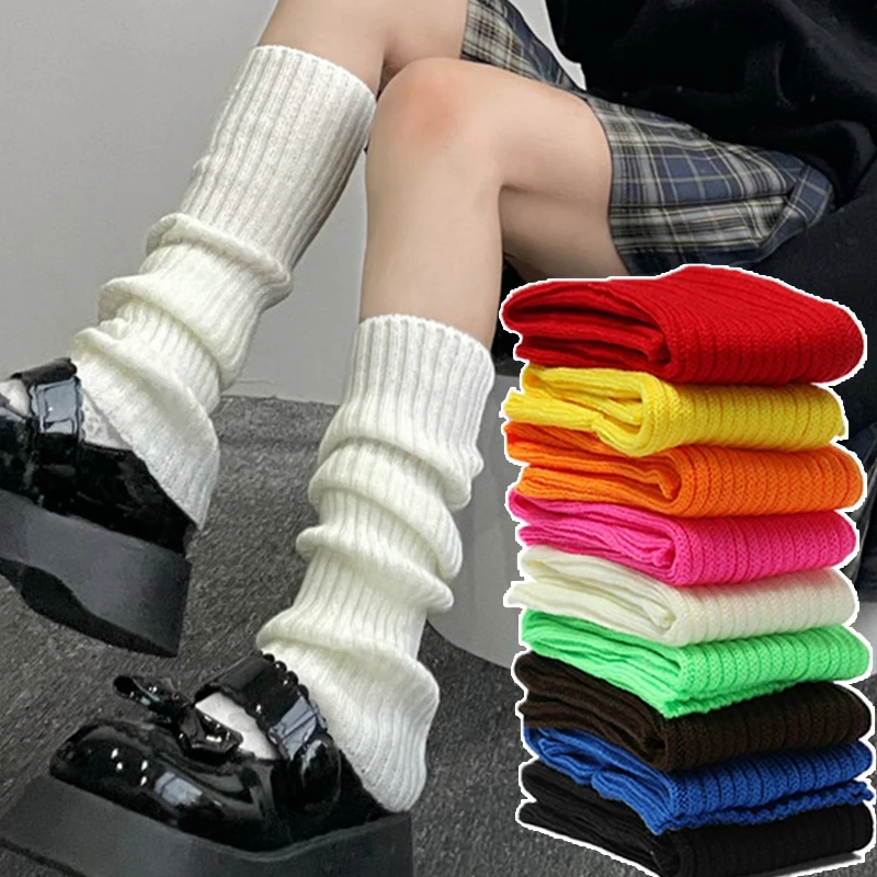 Sonbahar Kış kadın Lolita Çorap bacak ısıtıcısı s Topu Örme Uzun Diz ayak koruyucu Kazık Kazık Çorap Bayanlar Kızlar bacak ısıtıcısı Çorap