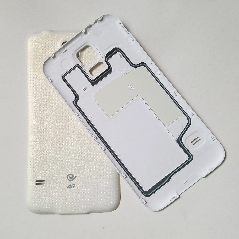 Samsung Galaxy S5 G900F G900H G900İ G900 i9600 G900T G900V Orijinal telefon kılıfı Çerçeve arka panel pil Kapağı Durumda Beyaz