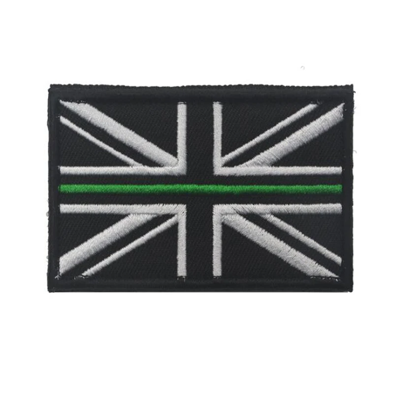 Ingiliz Bayrağı Nakış rozetli yama Askeri Taktik Macun Yama Askeri Fan Kişilik Dış Giyim Aksesuar Yama