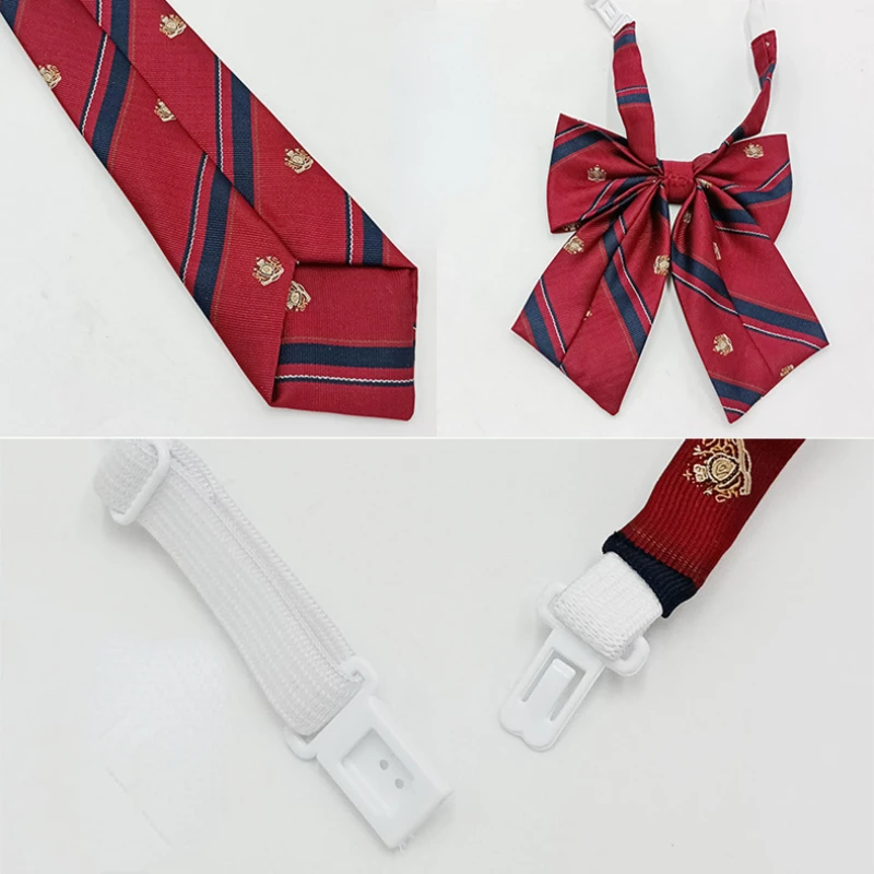 Öğrenci Tembel Çizgili Elastik Kravat Kolej Tarzı Taç JK Çizgili papyon Takım Elbise Ins Moda Öğrenci Üniforma Performans Kravat Seti