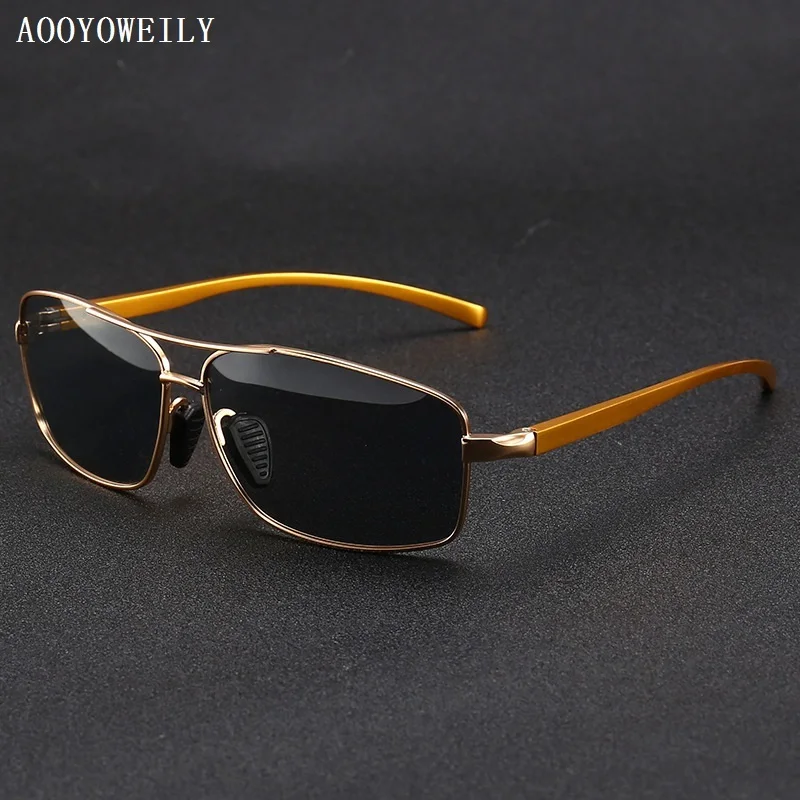 Klasik Sürüş Polarize Güneş Gözlüğü Erkekler Marka Tasarımcısı Balıkçılık güneş gözlüğü Adam Için Lüks Metal Gözlük Ulosculos Gafas UV400