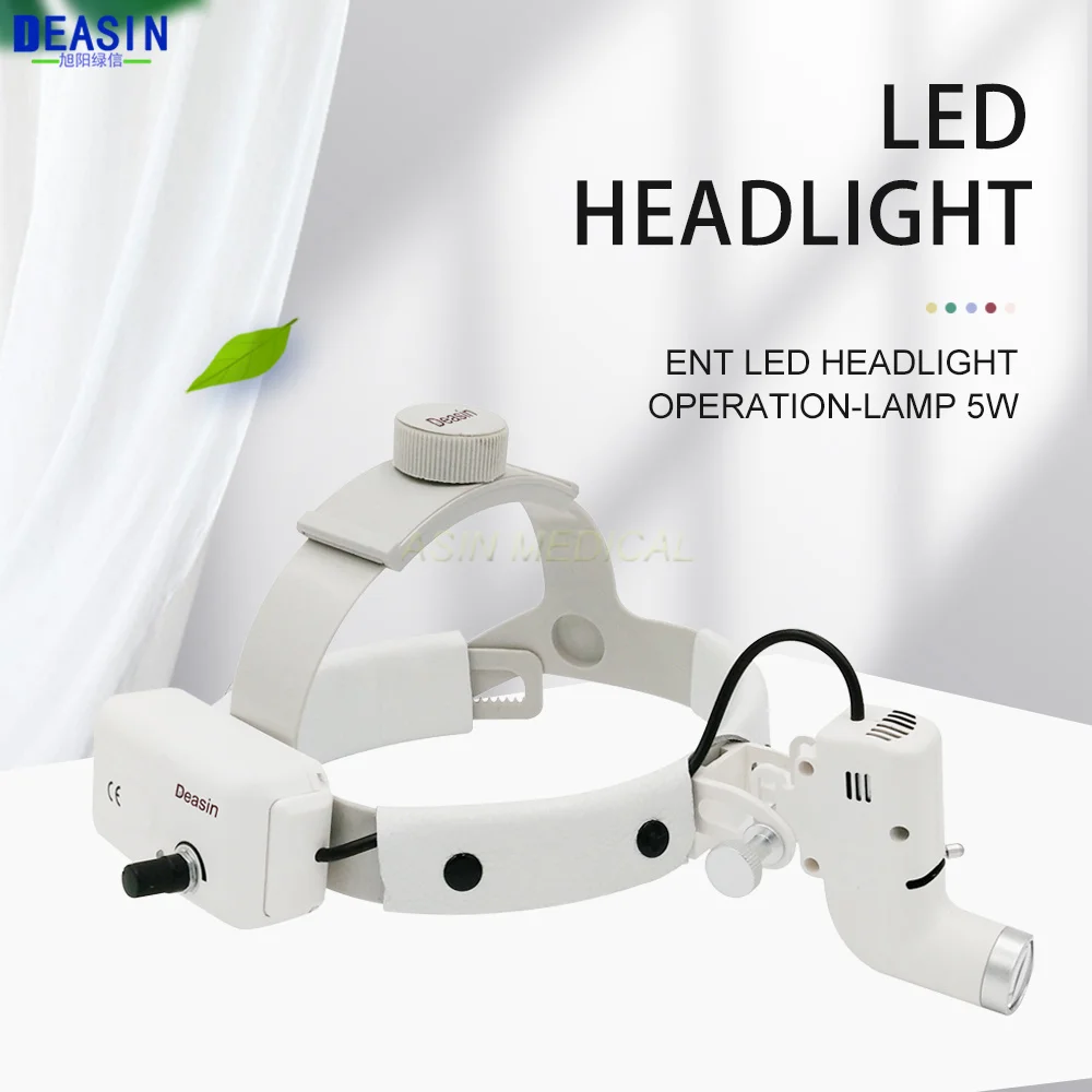 5W ENT Diş LED Başkanı İşık Lambası Dürbün Loupes İçin Parlaklık Spot Ayarlanabilir Diş Laboratuvarı Far Cerrahi Far