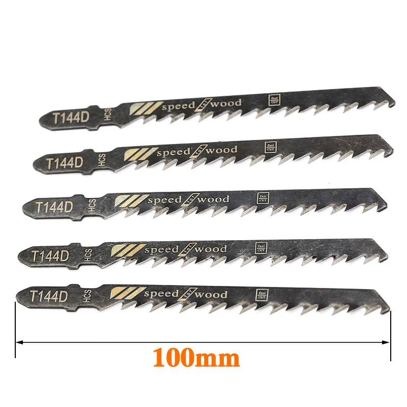 5 ADET Yüksek Kalite 10 adet Hcs HSS Zemin Dişleri Düz Kesme T-Shank Jig Testere Bıçağı Ahşap için