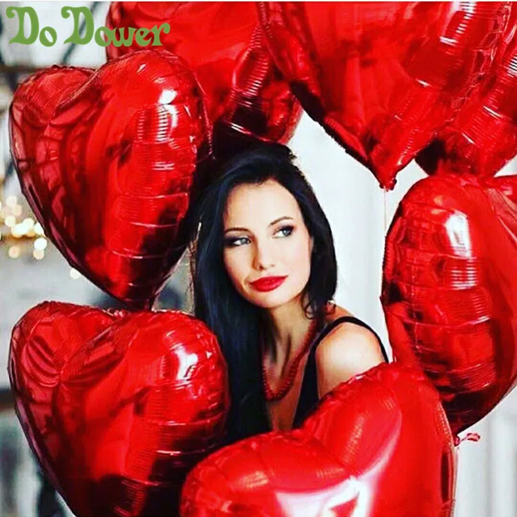 18 inç 8 adet Kalp aşk Balonlar зарики Şişme Folyo Balon Düğün Sevgililer Günü Süslemeleri Helyum Balon seni seviyorum Globos