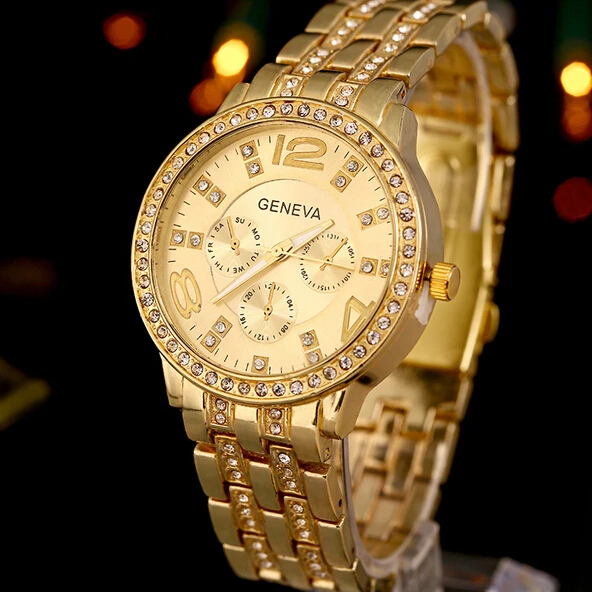 2021 Lüks Marka Cenevre Saatler Kadınlar Çelik Altın Kuvars - izle Kadın Saat Saat Relogio Feminino Montre Hediye