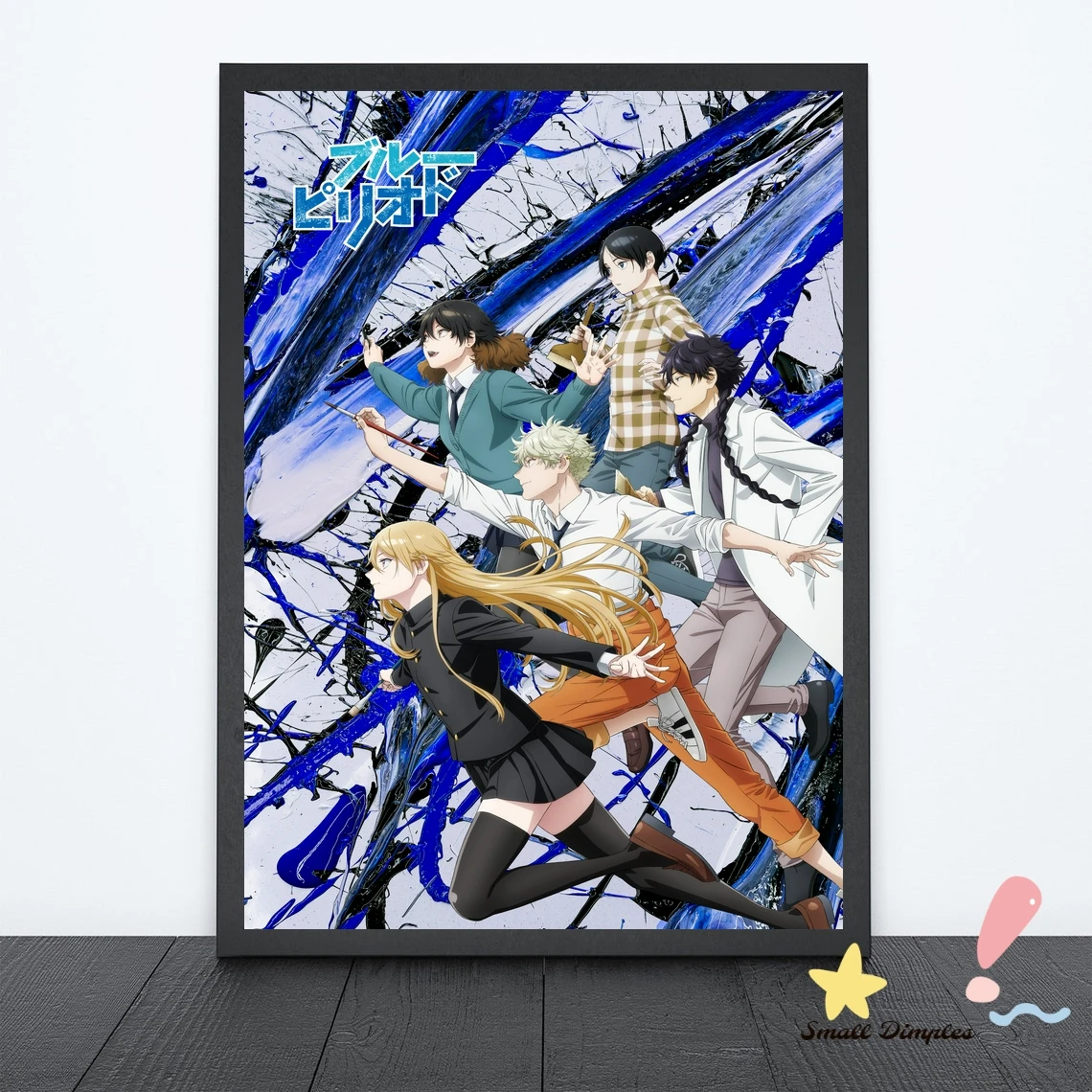 Mavi Dönem japon animesi Posteri Tuval sanat baskı Ev dekorasyon duvar tablosu (Çerçeve Yok )