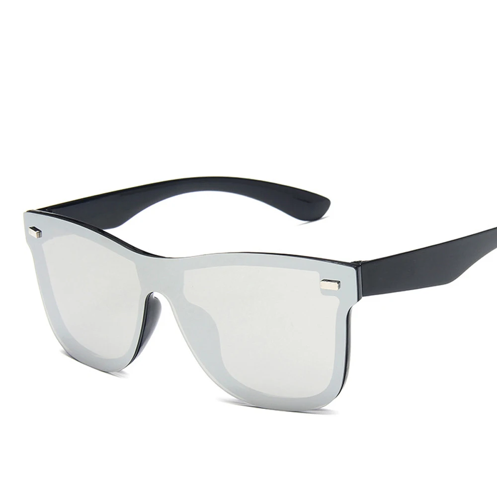 Tek Parça moda güneş gözlükleri Trend Kişilik Gözlük Marka Tasarımcısı Avrupa ve Amerikan Retro Çerçevesiz Güneş Gözlüğü UV400
