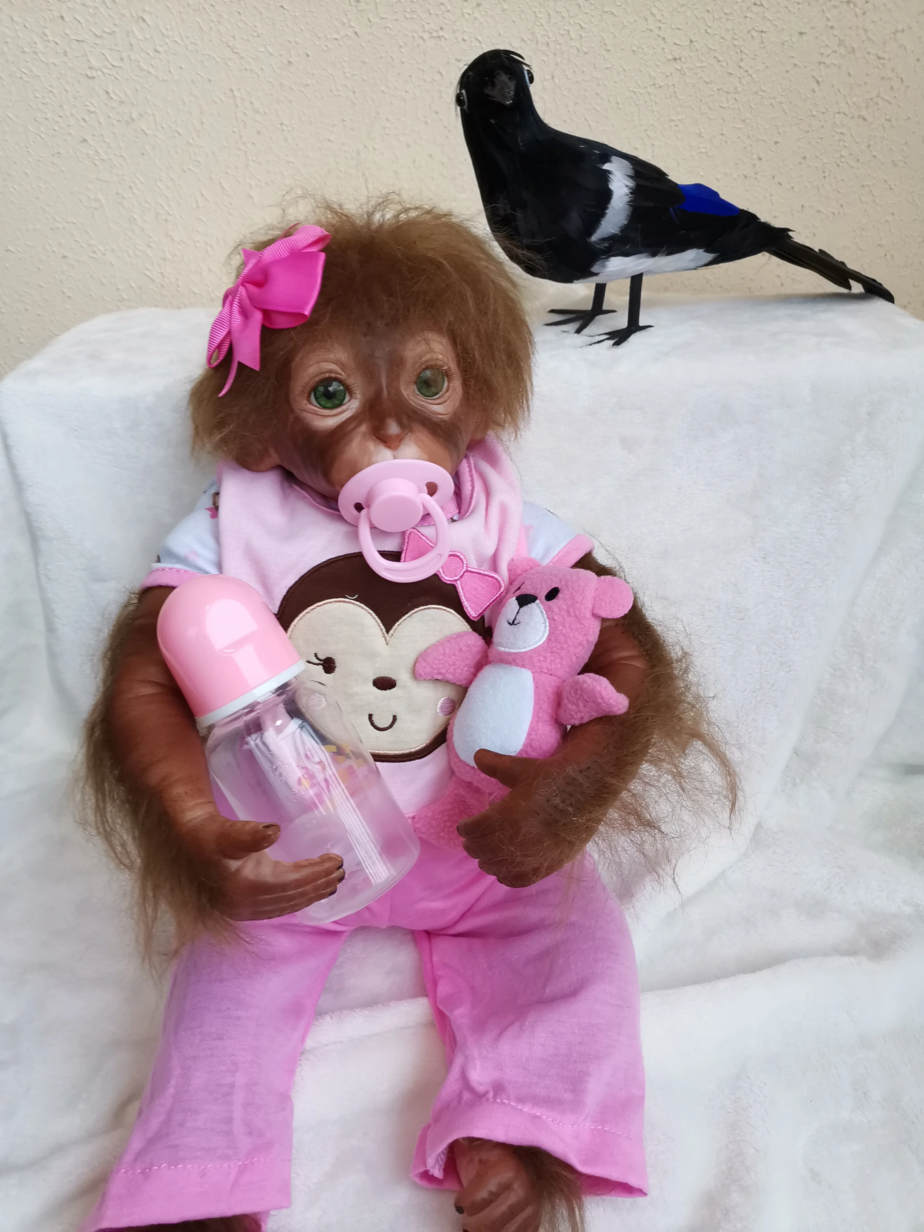 Satılık sevimli Silikon Bebek Bebek Kız Dolması Maymun 50 cm Oyuncaklar Reborn Yürümeye Başlayan Prenses Gerçekçi Bonecas Reborn Hediyeler İçin çocuk