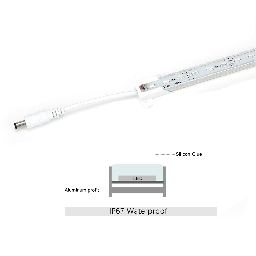 2 ADET LED Büyümek ışık DC 12V LED bar ışığı 5630 SMD 36LEDs 50cm IP67 Su Geçirmez topraksız sera Bitki Yetiştirme Lambası