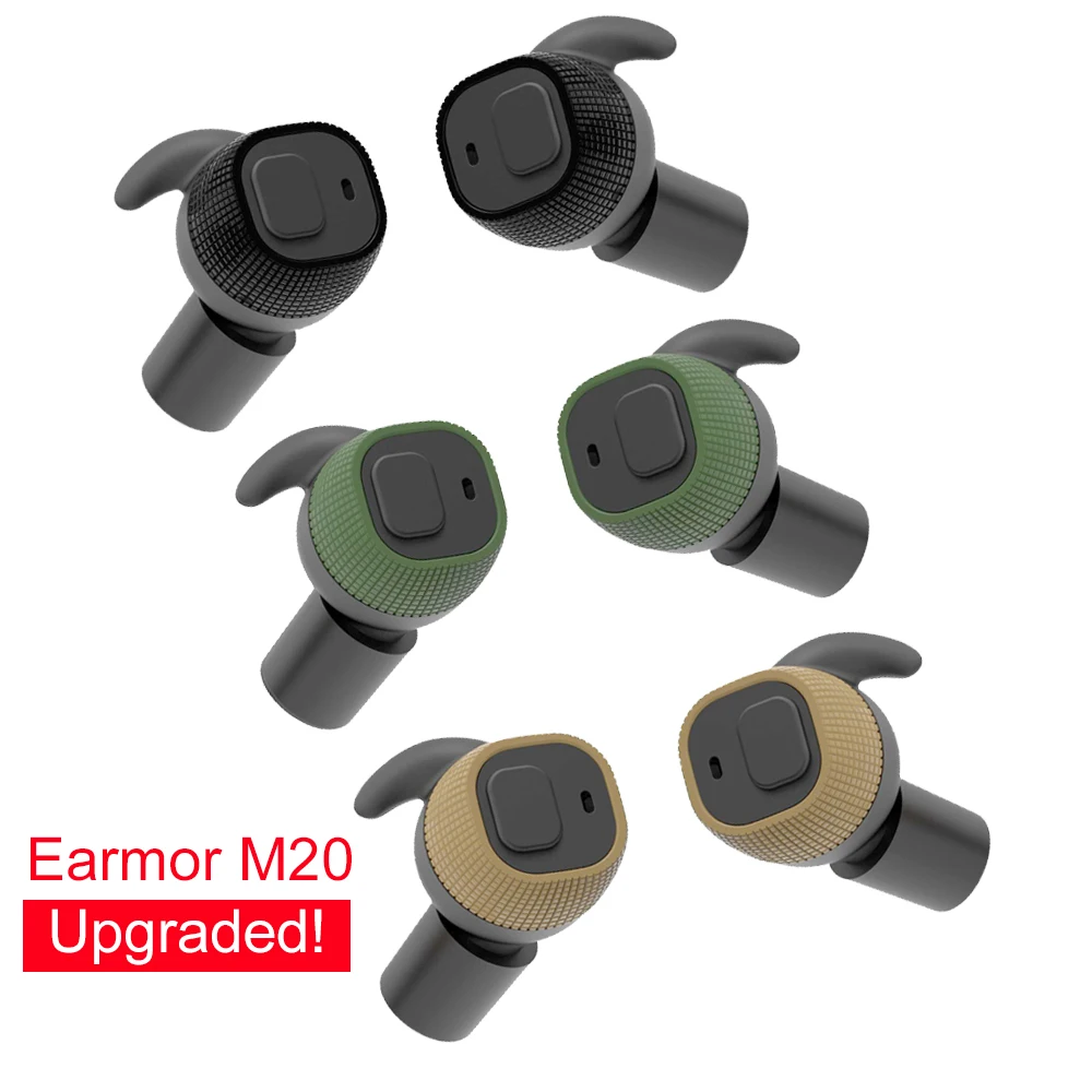 EARMOR M20 MOD3 Elektronik Kulaklıklar Kulaklık Anti Gürültü Kulak Tıkacı Gürültü İptal Avcılık için Silikon Earmuffs Çekim NRR22db