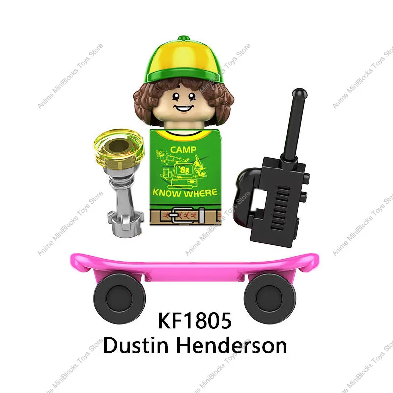 KF6172 Stranger Şeyler Yapı Taşları Dustin Henderson Mike Eleve Lucas Sinclair Olacak Byers Mini Eylem Oyuncak Tuğla Çocuklar Hediye