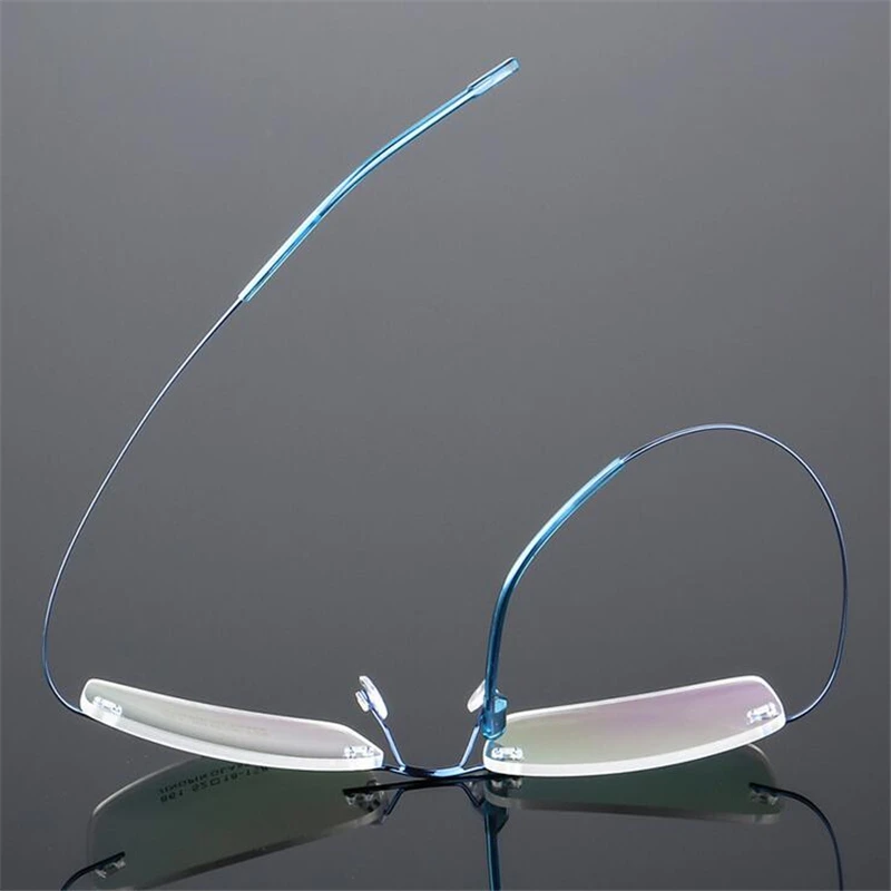 -1.0 -1.5 İla -4.0 Ultralight Kaplama Çerçevesiz Bitmiş Miyopi Gözlük Erkekler Kadınlar Çerçevesiz paslanmaz çelik ayak Miyop Gözlük