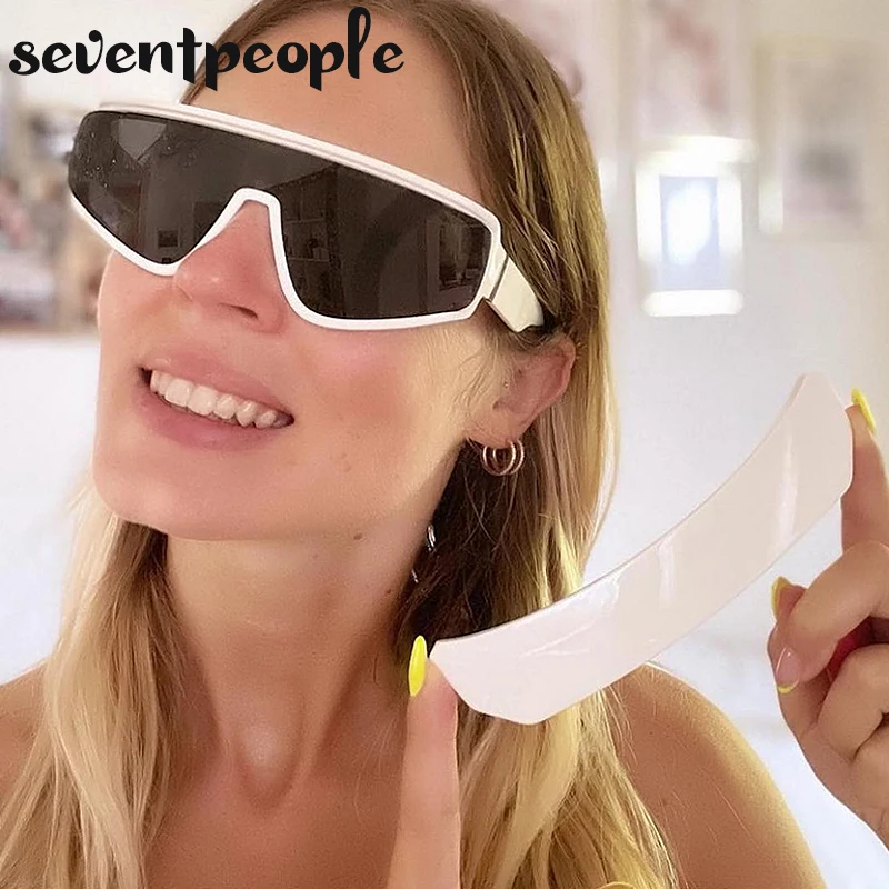 Çapraz Güneş Gözlüğü Lüks Tasarımcı Moda Kare güneş gözlüğü Kadın Moda Tek Parça Sunglass Erkekler Ayrılabilir Occhiali Da Taban