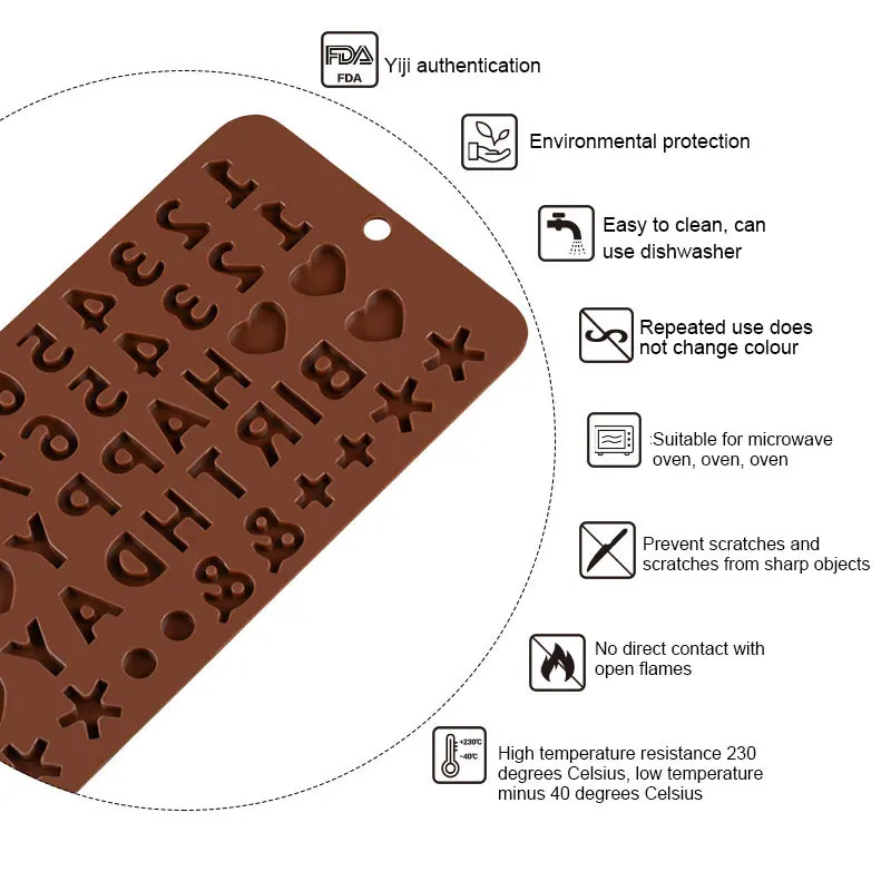 WALFOS 2 adet / takım Kek Dekorasyon Araçları Yapışmaz Silikon Çikolata Mektup Numarası Fondan Kalıpları Çerezler Pişirme Bakeware Araçları