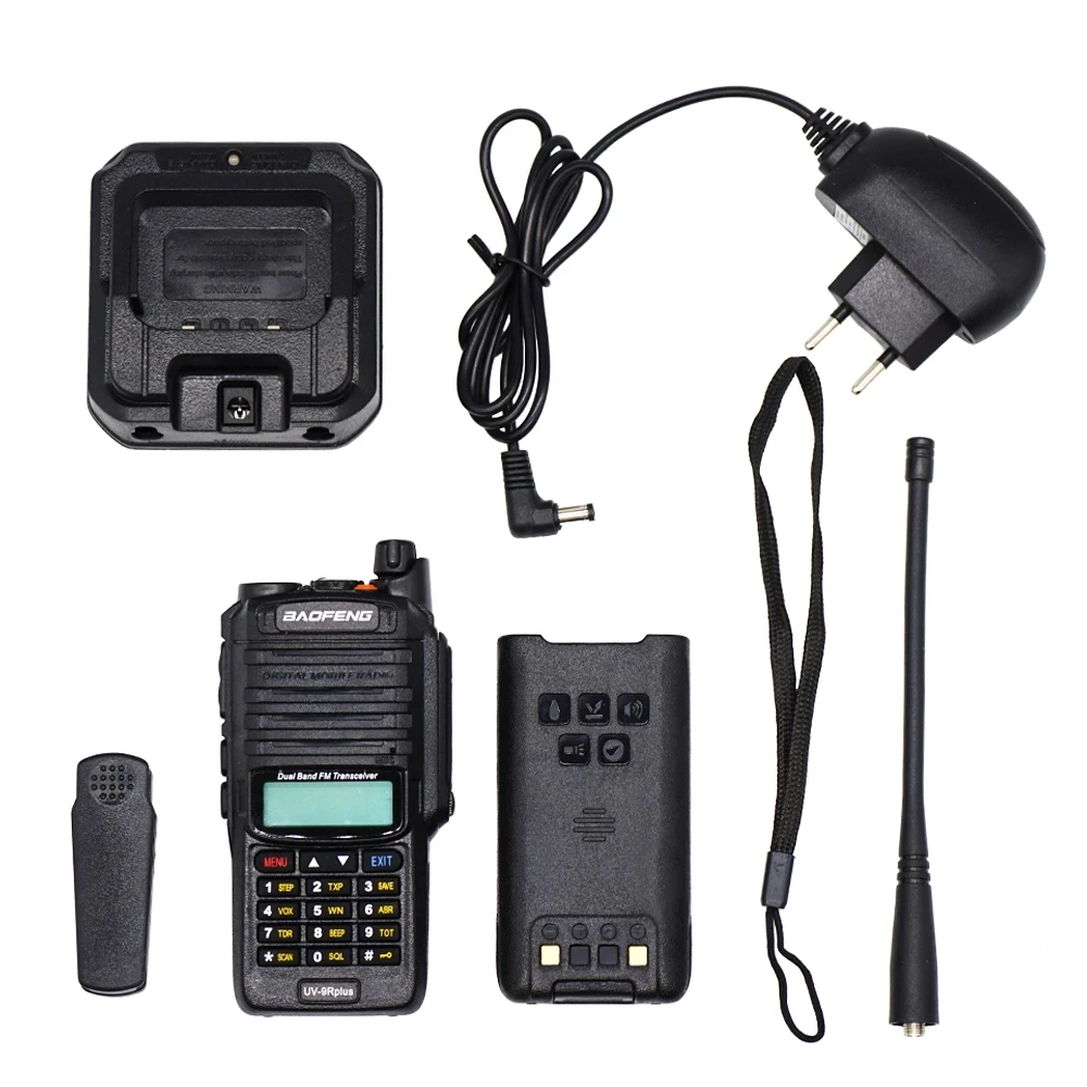 Baofeng UV-9R Artı Amatör Radyo Su Geçirmez IP67 Çift Bant VHF UHF FM Radyo Verici Güçlü 10 W 128CH Walkie Talkie UV9R Artı