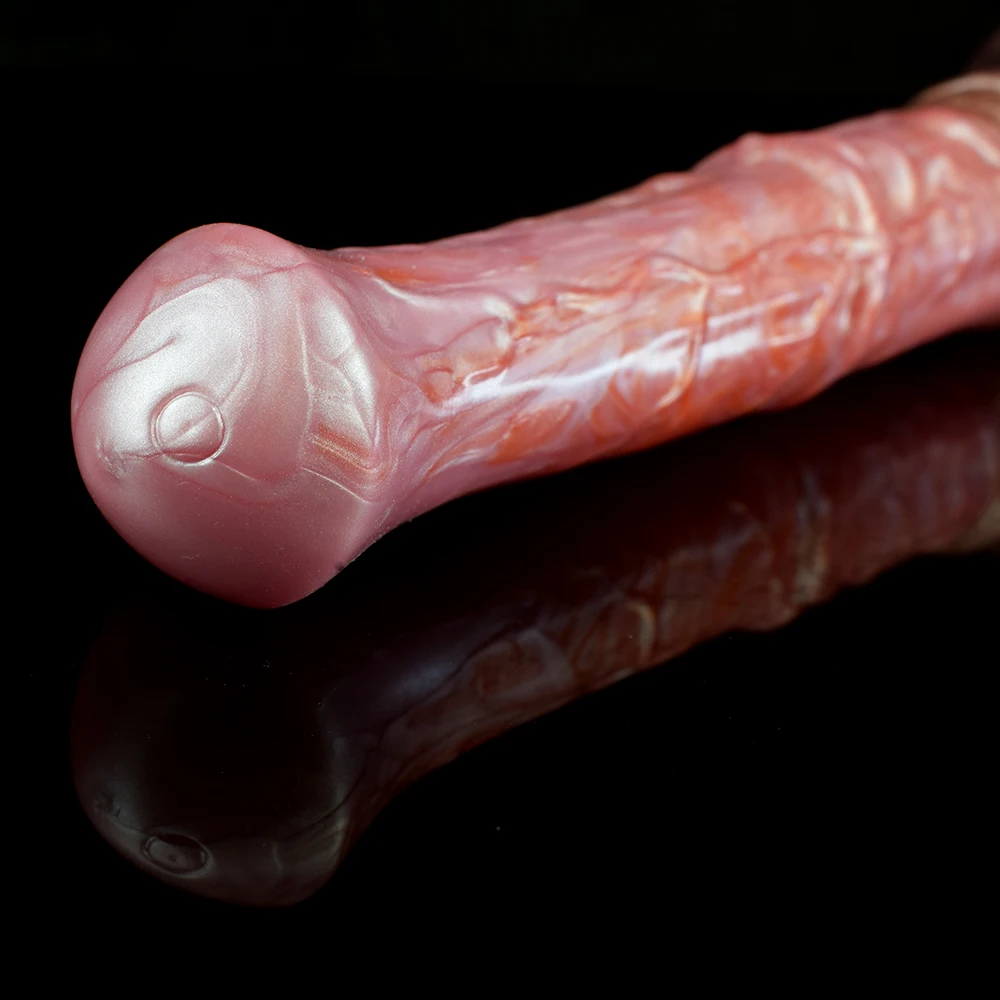 YALAYICI 29.5 cm Uzun Hayvan At Yapay Penis Yumuşak Silikon Güçlü Emiş Yapay Penis Yeni Başlayanlar İçin G Noktası Teşvik Seks Oyuncakları