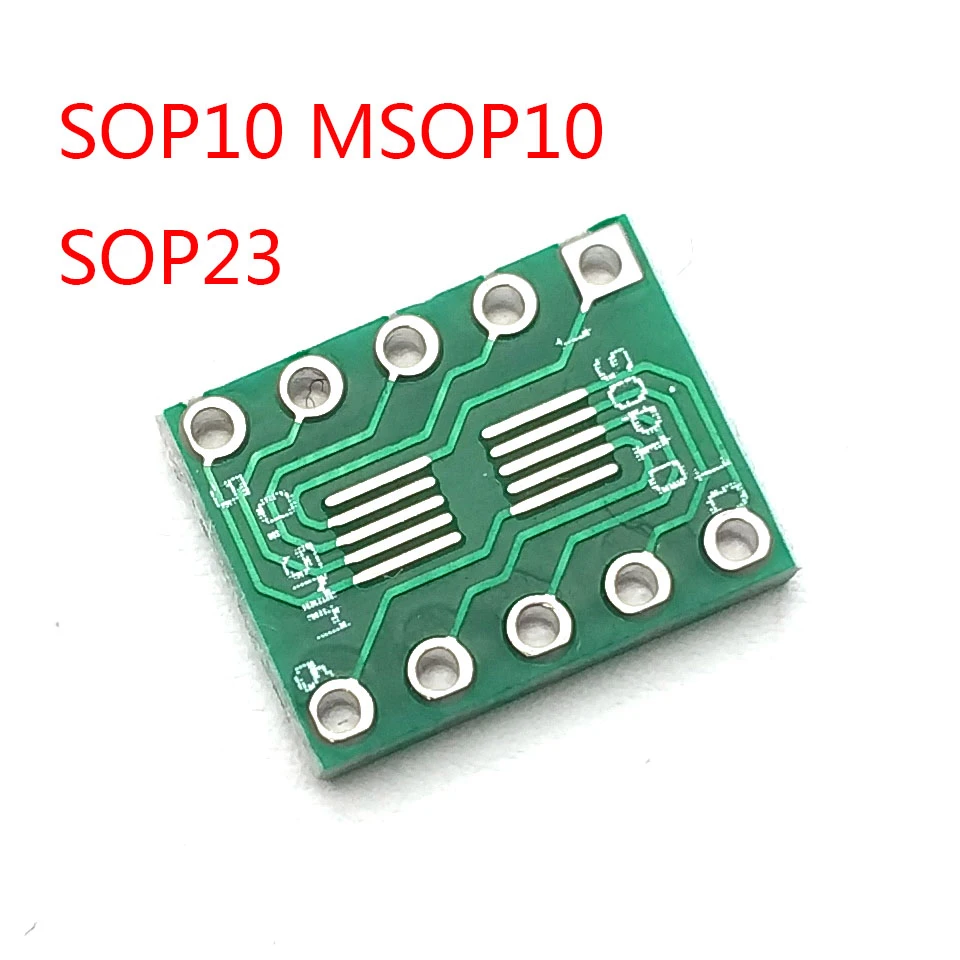 SOT23 SOP10 MSOP10 Umax SOP23 to DIP10 mantar pano SMD DIP adaptör plakası 0.5 mm / 0.95 mm için 2.54 mm DIP Pin PCB kartı Dönüştürücü