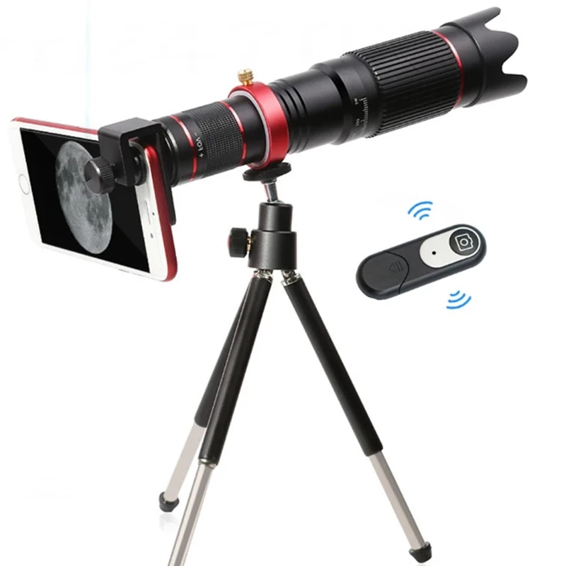 36X4 K Metal HD Optik Zoom Profesyonel Teleskop Monoküler Akıllı Telefon İçin bluetooth Ücra ile Gezi / Avcılık / Yürüyüş