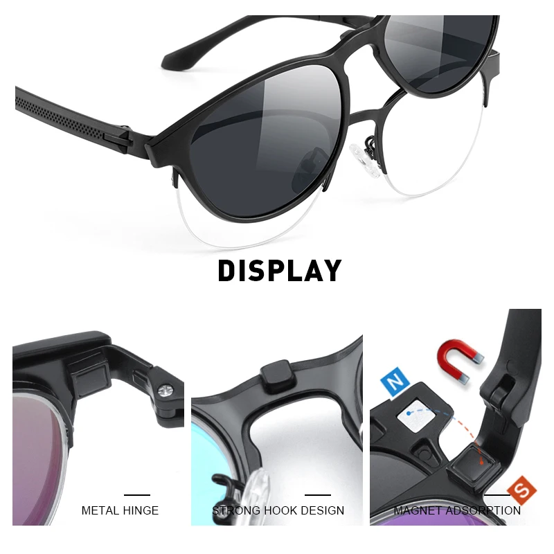 MERRYS tasarım 2 İn 1 Mıknatıs Polarize Klip Gözlük Çerçevesi Kadınlar İçin Klip Gözlük Optik Reçete Gözlük Çerçevesi S2786