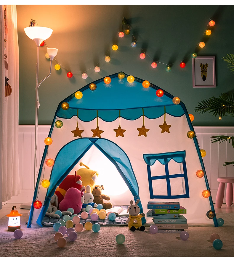Çocuk Çadır Ev için çocuk Led ışıkları ile Prenses Kale Kış çadır kamp barraca Hediye Oyuncaklar için kız bebek çocuk odası