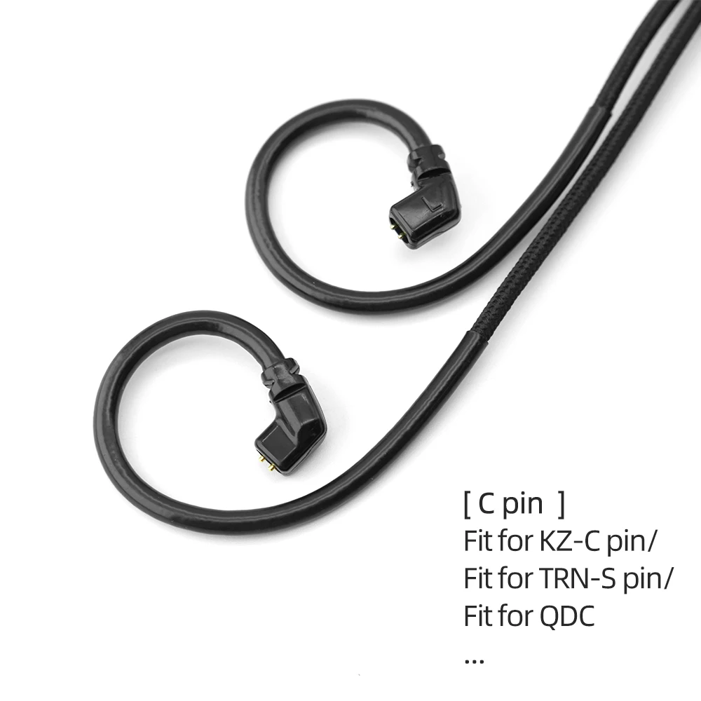 FAAEAL Kulaklıklar İçin Yedek Kablo KZ ZSN GK CCA TRN 2.5/3.5/4.4 mm C Pin Örgülü Yükseltme Kabloları Kulaklık Tel Aksesuarları