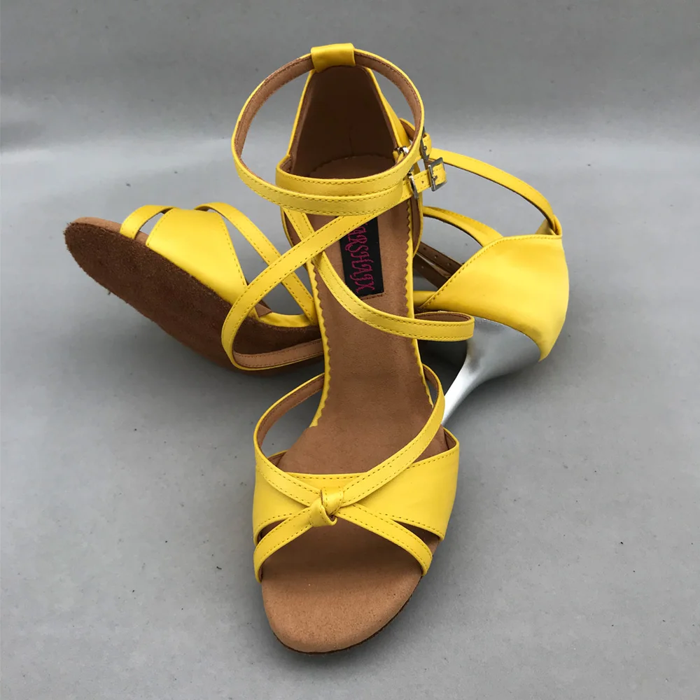 Kadınlar İçin 8.5 cm topuk Latin Dans Ayakkabıları Salsa ayakkabı pratice ayakkabı rahat latin ayakkabı MS6209Y düşük topuk yüksek topuk mevcut