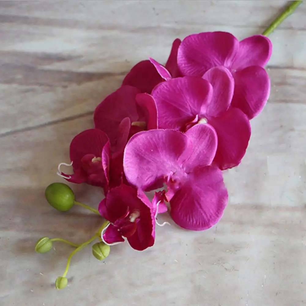 2021 Yeni Yapay Kelebek Orkide Çiçek 1 Adet Düğün Ev Dekor Sahte Bez Çiçek