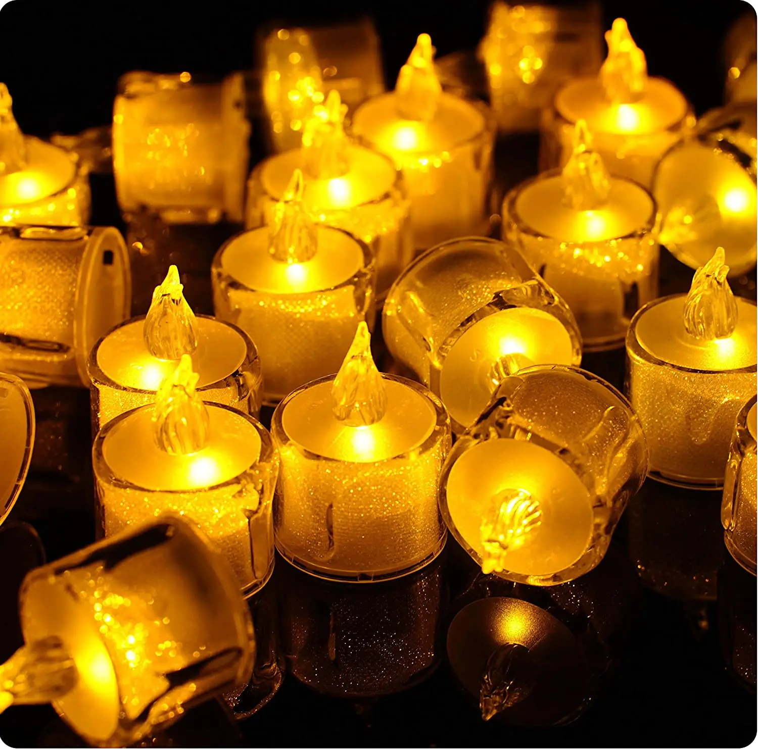 6 adet Alevsiz LED Tealight Mum Kristal Plastik Akülü Romantik Düğün Doğum Günü Partisi Atmosfer Dekorasyon Sahne