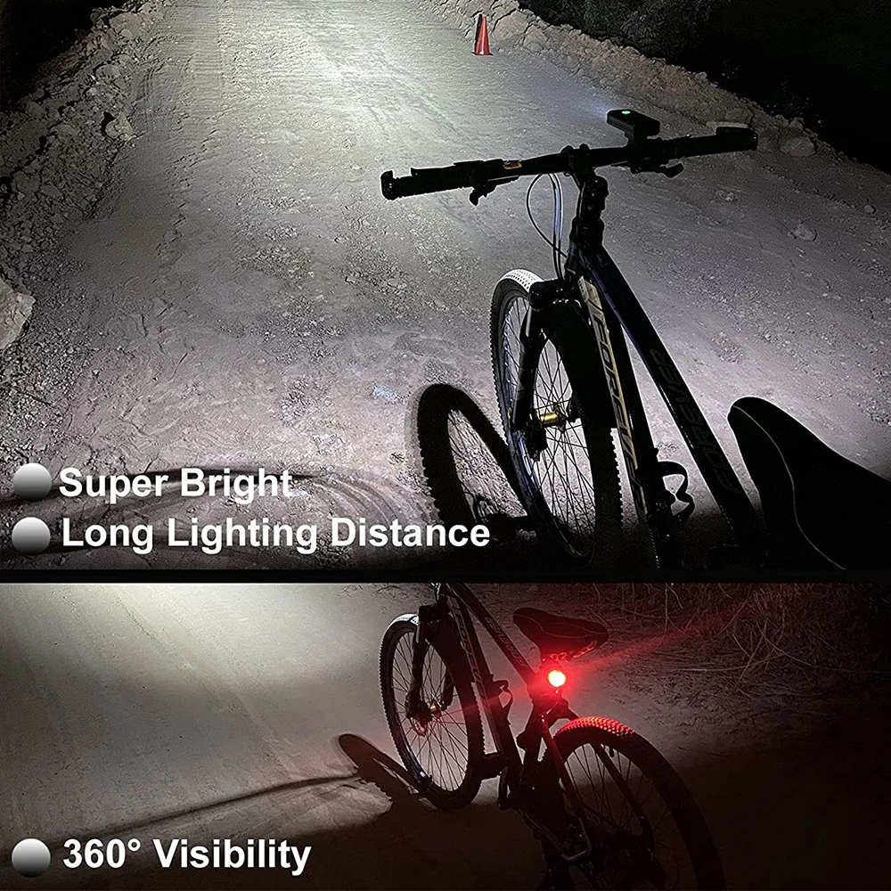 TRLIFE Yükseltme 12 LEDS 10000 mah bisiklet ışığı USB Şarj Edilebilir Yağmur geçirmez MTB bisiklet ışık 2 sahipleri ile el feneri bisiklet aksesuarları