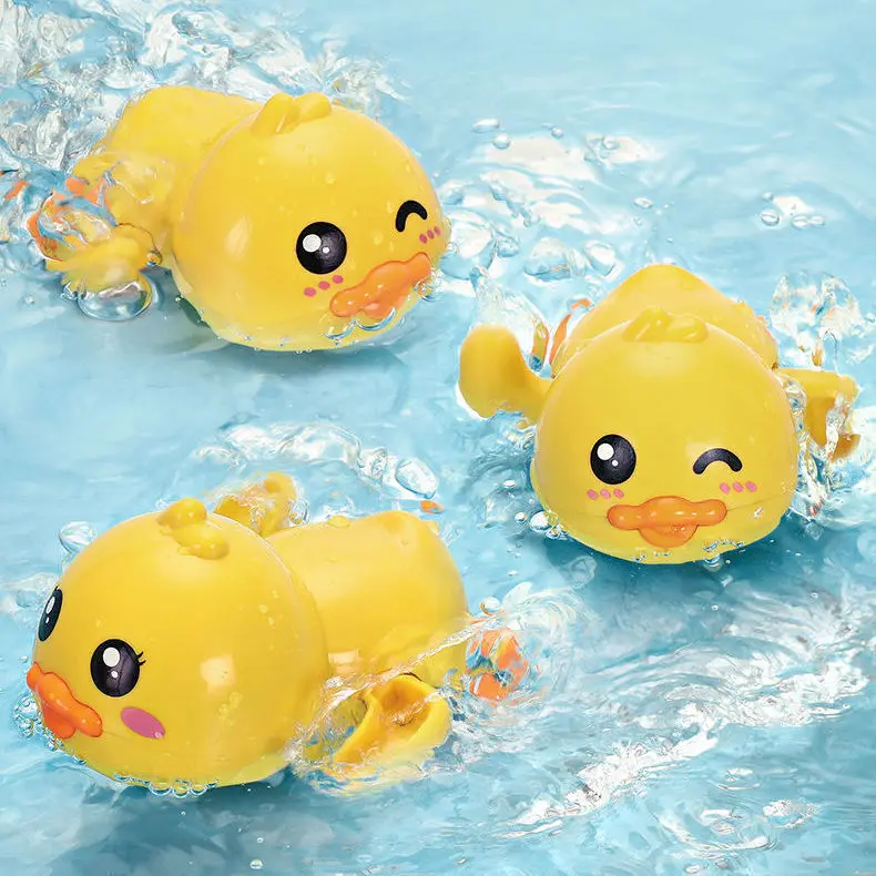 Bebek Banyo Oyuncakları Yüzme Havuzu Su Oyunu Clockwork oyuncak ördekler Yürümeye Başlayan Banyo Ve Duş Hediye bebek küvetleri İnteraktif Oyuncaklar Çocuklar İçin